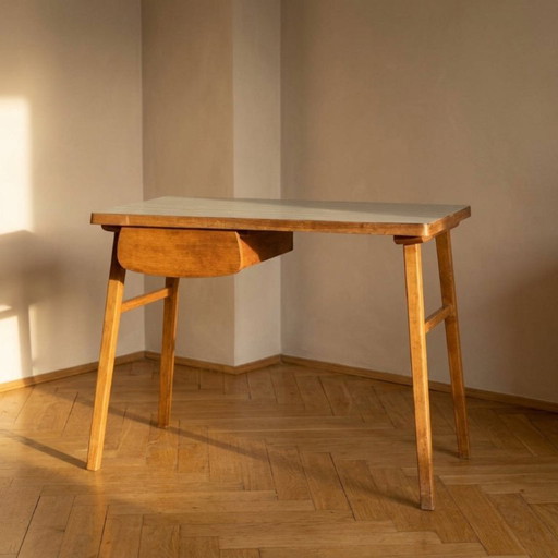Writing Desk Mid-20th Century Wooden Desk, 90 × 49 × 73 cm – bureau