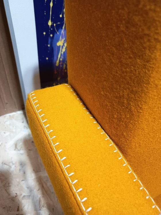 Image 1 of CASSINA Paire de fauteuils Utrecht 637 NEUF 2026 en laine KVARD Moutarde par Gerrit Rietveld