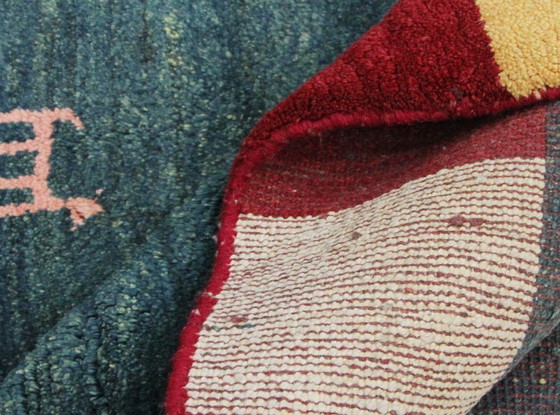 Image 1 of Original Perserteppich Gabbeh Ghashghai Orientteppich 208 cm x 148 cm Alt Natur