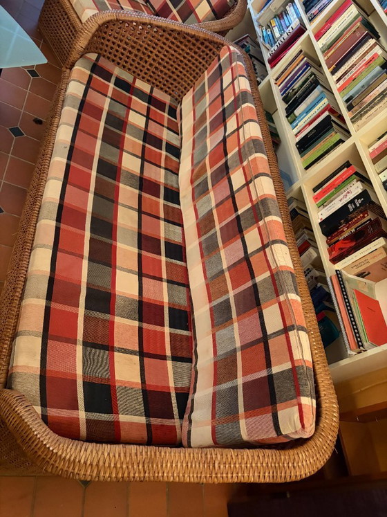 Image 1 of Ensemble de canapés en bambou, canapé et 3 chaises