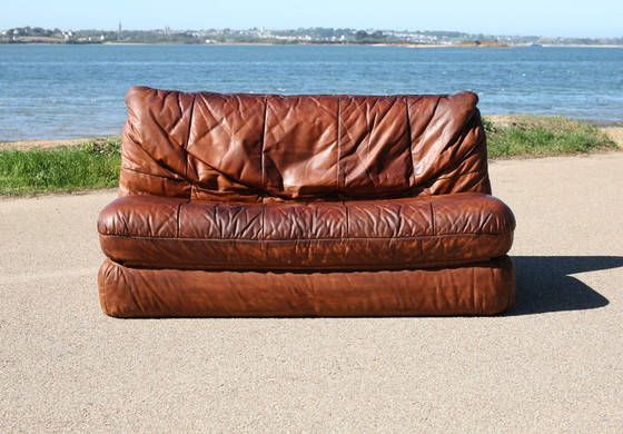 Canapé cuir vintage années 70 convertible – Canapés 2 places, Leather (photo 17 of 24)
