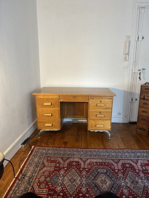 Wooden desk from the 1970s