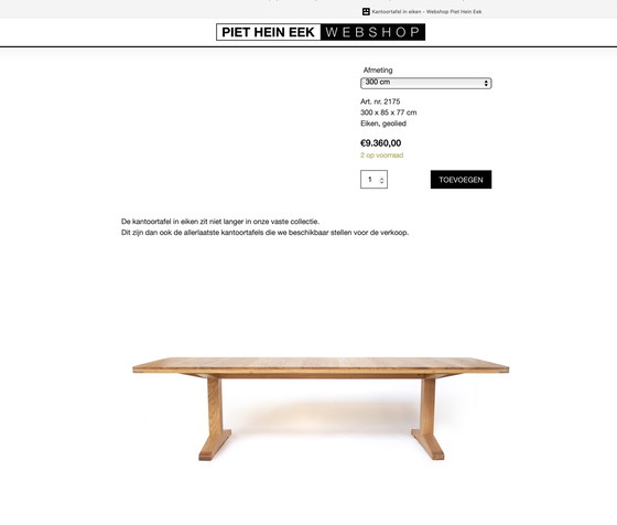 Image 1 of Piet Hein Eek Kantoortafel In Eiken