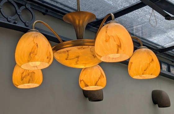Image 1 of Jaren '30 Art Deco Hanglamp Armatuur 