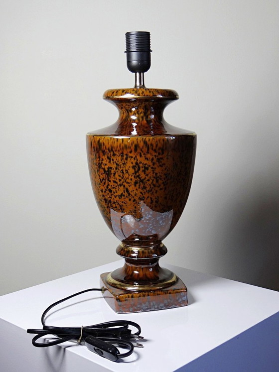 Image 1 of Vintage Italian pyrite ceramic lamp, 1970s-1980s Hollywood Regency