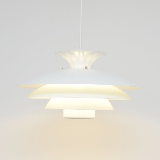 Image 1 of Witte Scandinavische Top Lamper lamp, Denemarken jaren 70