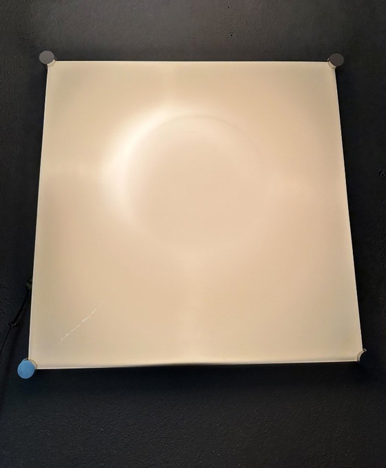Vintage Martinelli Luce Wall or Ceiling Lamp, Wall lights, Metal, Plexiglass, Silver (photo 10 of 10)