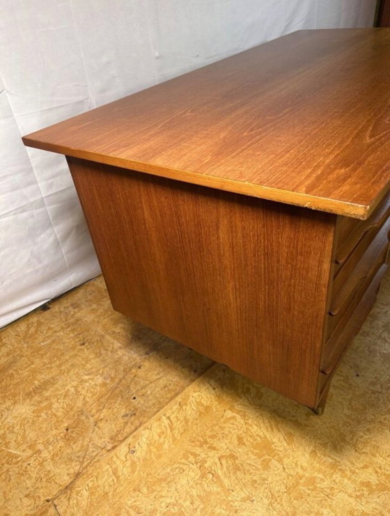 Image 1 of Mid-Century Retro Vintage Teak Desk – 1960s Danish Design  A Perfect Blend of Style and Functionality  Bring timeless Scandinavi