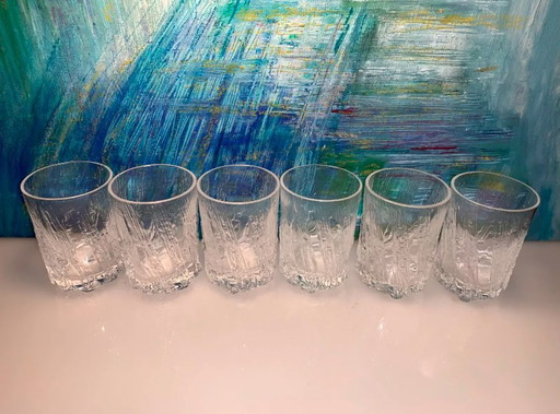 6 Verres Kuura Design Tapio Wirkkala Pour Iittala