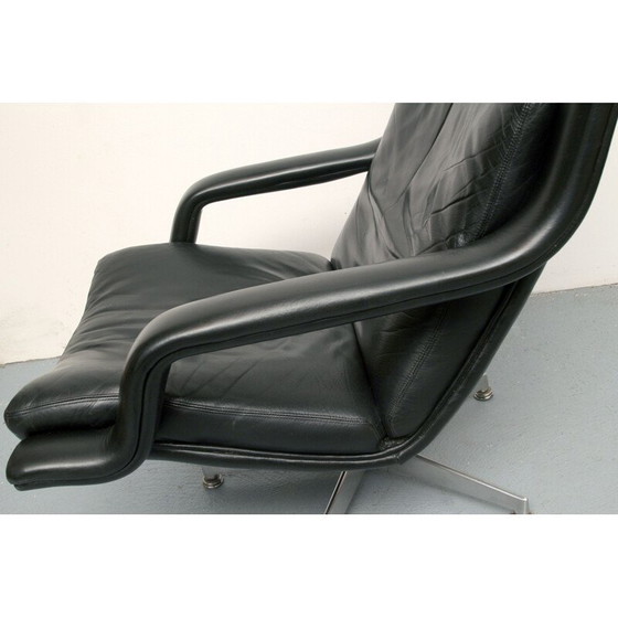 Image 1 of Fauteuil pivotant vintage en cuir par Geoffrey Hartcourt pour Artifort, Pays-Bas 1970