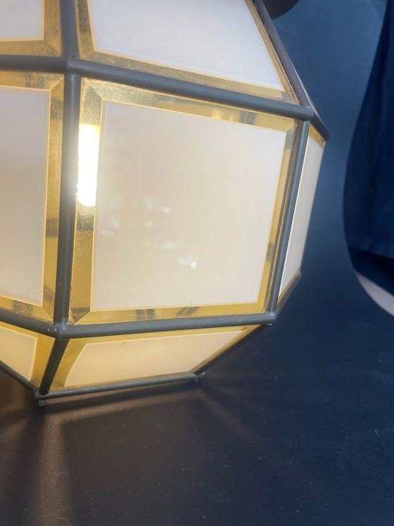 Amsterdam School Ceiling Light – Glass, Brass (photo 3 of 8)