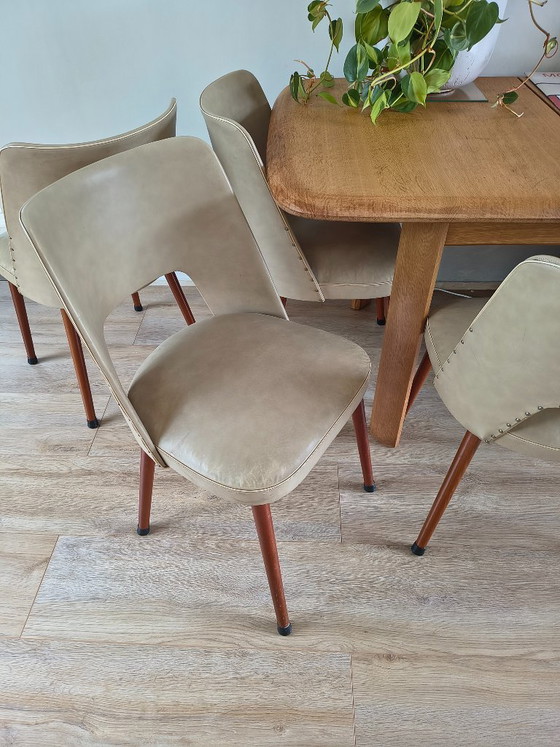 Set (4) Sedie da pranzo anni '60 / Design Chairs - Beige – Skai (photo 7 of 9)