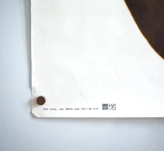 Image 1 of 🐶 CYRK – Hond met voetbal – 1973 – Originele poster van Danuta Żukowska | Lithografische afdruk | 96×65cm | Polen