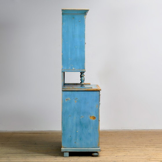 Image 1 of Solid Pine Kitchen Cupboard, 1900s