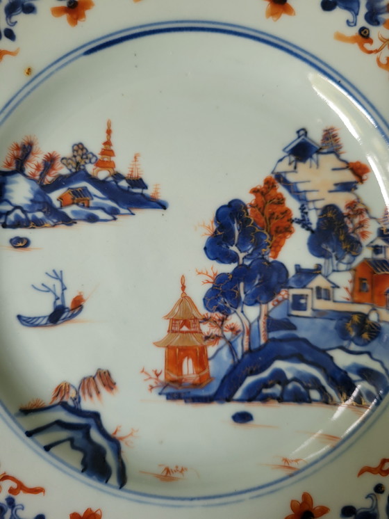 Image 1 of Magnifique bol ancien en porcelaine chinoise de la période Kangxi, de type Imari.