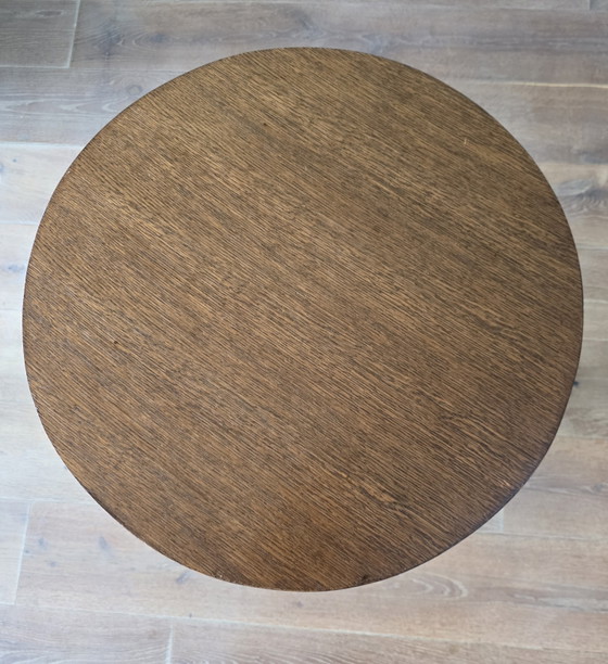 Image 1 of Exclusive Amsterdam School side table – Solid quarter-sawn oak – ca. 1930s