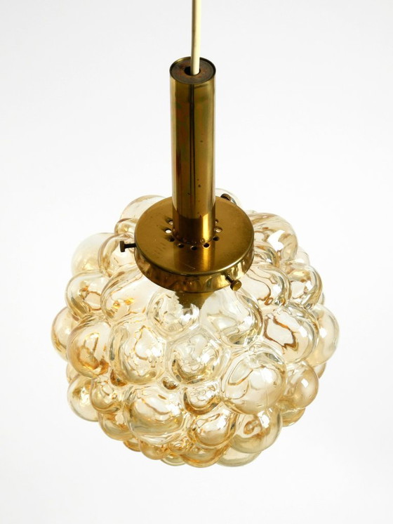 Image 1 of Beautiful original glass bubble pendant lamp from the 1960s | Manufactured by Limburg | Designed by Helena Tynell