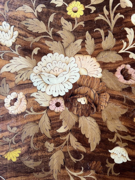 Image 1 of Tavolo multigioco intarsiato italiano di metà secolo in noce e mogano, c. 1960