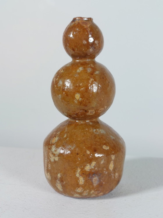 Image 1 of Piccolo vaso vintage in ceramica con decorazione a sfera