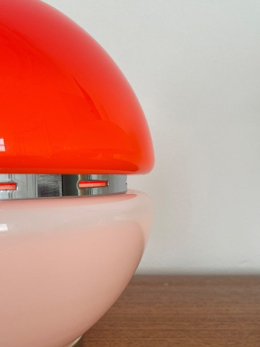 Italienische Glas Space Age Tischlampe 1970er