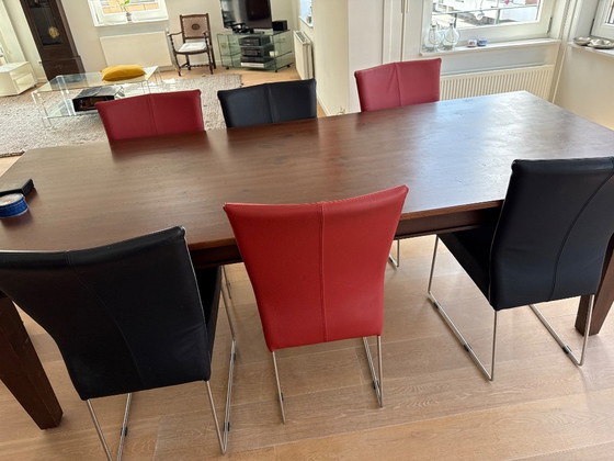 6 veces Hülsta D2 (o D2-19), – Sillas de comedor, Leather, Metal (photo 2 of 5)