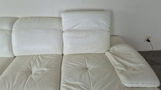 Sofá esquinero grande de lujo en piel 'Celanova' - Blanco Stardust – Sofás esquineros, Leather (photo 7 of 10)