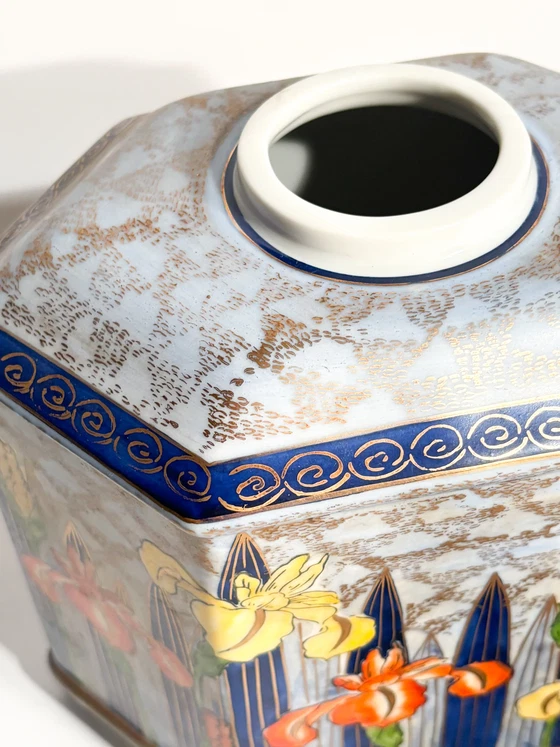 Art Nouveau Potiche Vase in Hand-Painted Italian Ceramic, 1920s (photo 8 of 12)