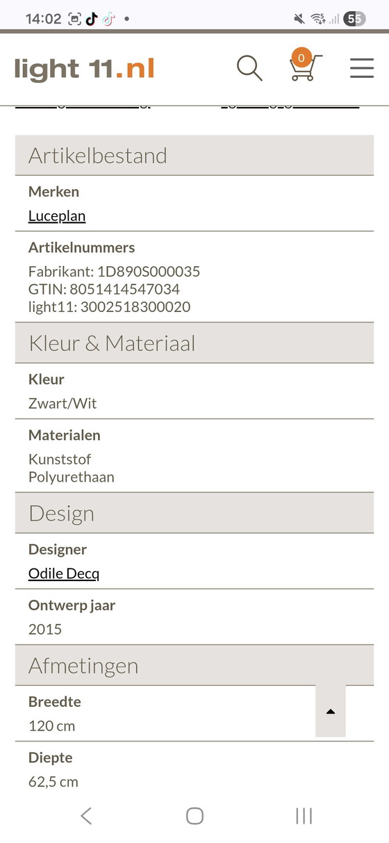 Image 1 of Luceplan Soleil Noir pendant lamp