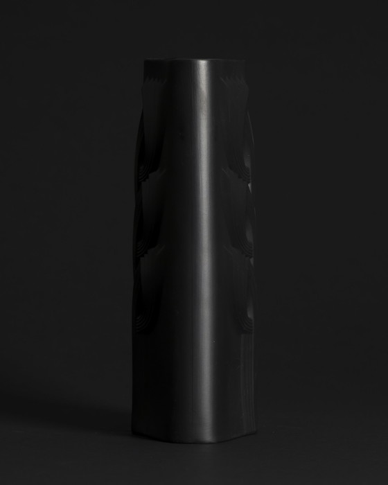 Image 1 of Rosenthal Rosemonde Nairac Bisque Porcelaine Vase Duo Tree Of Life Op-Art Noir & Blanc