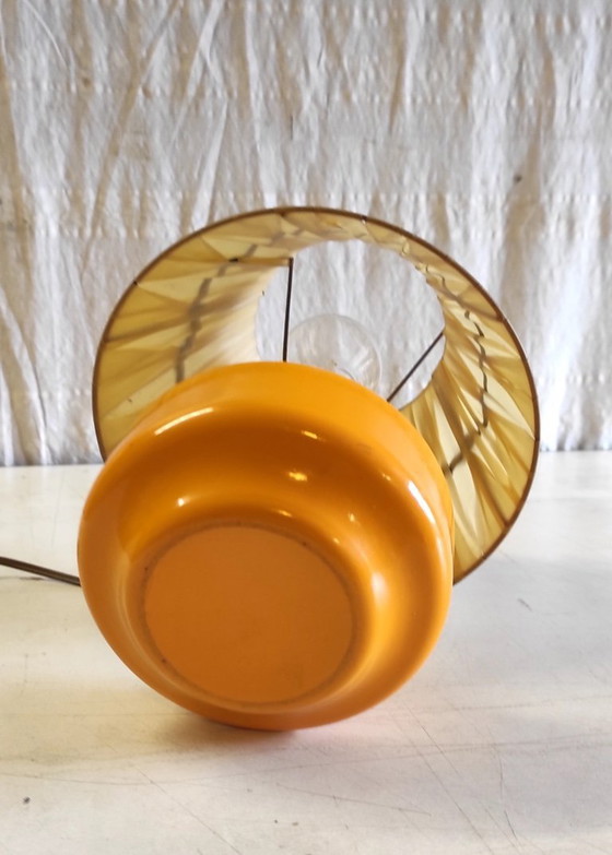 Image 1 of Lampada da tavolo in ceramica arancione - anni '60/'70
