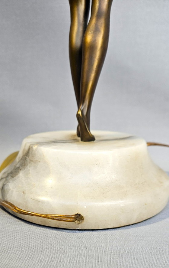 Image 1 of Table lamp - Patinated bronze-colored metal - Table lamp 'Dancer'
