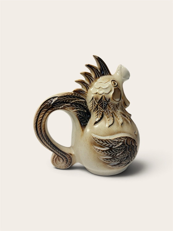 Petit arrosoir, pichet, carafe d'eau, petit vase vintage, Verres et carafes, Céramique, Beige (photo 4 sur 6)