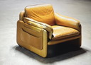 Ensemble canapé en cuir vintage De Sede – icône du design suisse – cognac
