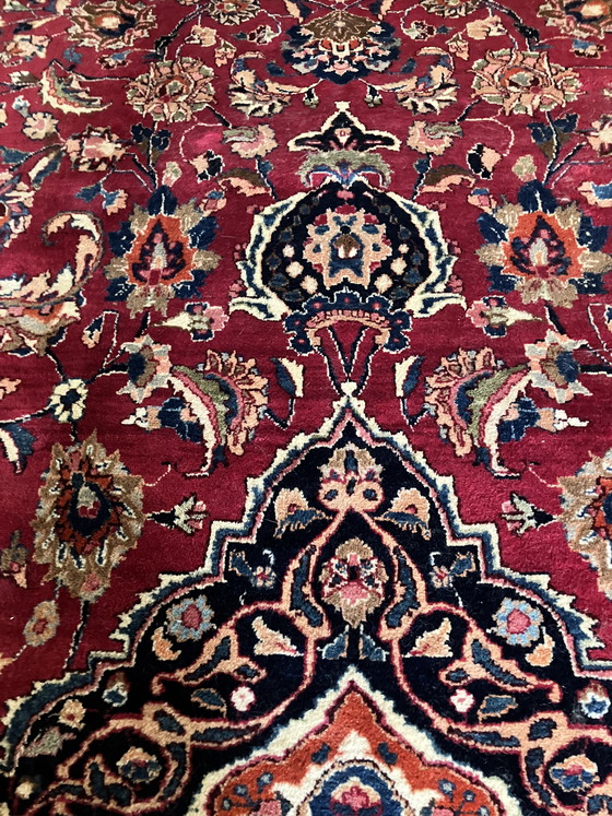 Image 1 of Groot Handgeknoopt Perzisch Mashad Tapijt - 340x245 cm - met certificaat