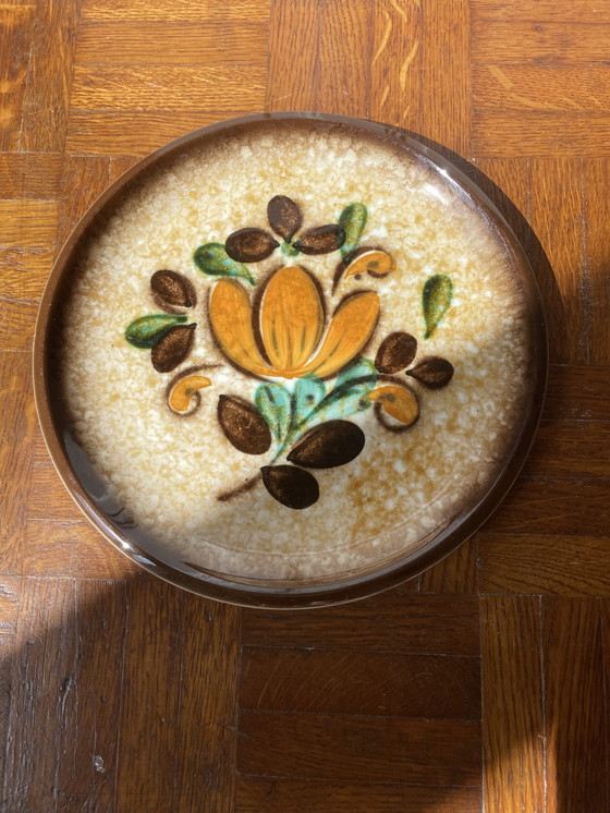 Image 1 of Set di 12 piatti da dessert o semi-zuppa Boch, collezione vintage La Louvière Corfou