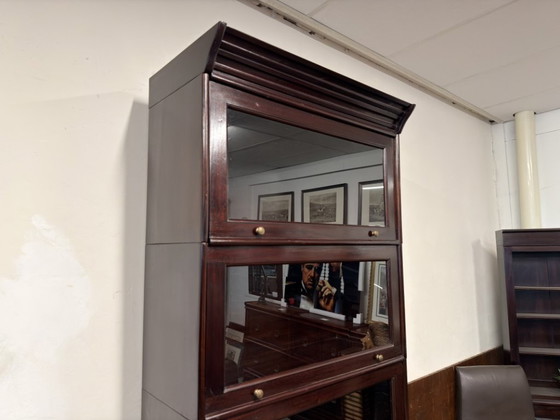 Classic English Globe Wernicke Bookcase – Glass, Wood (photo 6 of 10)
