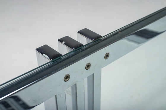 Image 1 of Vintage salontafel in chroom en glas, jaren 1960