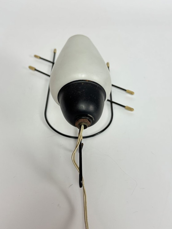 Image 1 of Early Electric Minimalist Wall Lamp with Frosted Glass Shade – Netherlands, c. 1930s–1940s