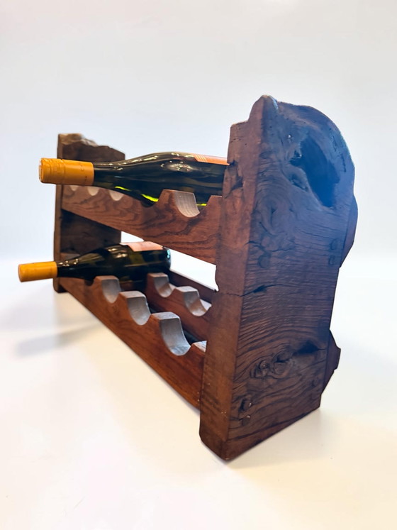 Supergaaf Brutalistisch Vintage wijnrek – Keukenaccessoires, Wood (photo 5 of 11)