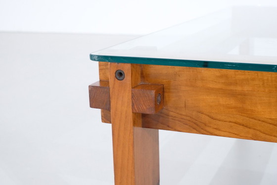 Image 1 of Vierkante eiken salontafel, Italië - 1970