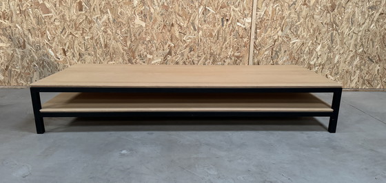 Image 1 of Mesa de centro de roble claro con estructura de metal negro (versión pesada)