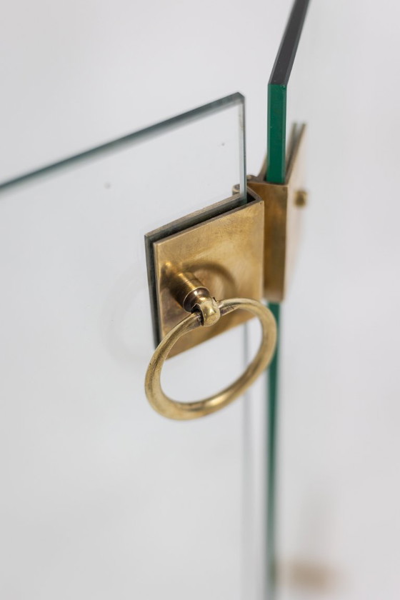 Image 1 of Jacques Adnet. Focolare in vetro e bronzo. 1950s.