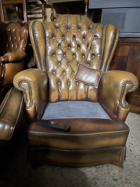 Image 1 of Chesterfield Fauteuil Leder