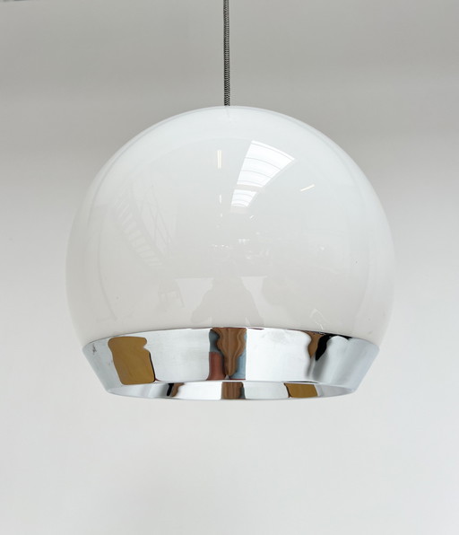 Ronde plafondlamp in Space Age-stijl, 1970's