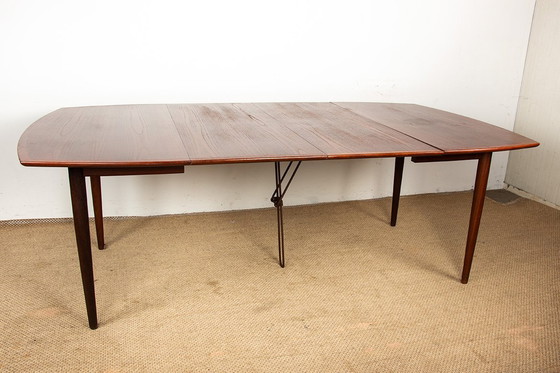 Image 1 of Very Large Danish extensible dining table, 260 cm, in teak by Henry Walter Klein for Bramin 1960.
