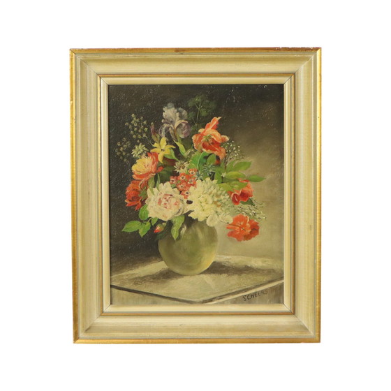 Image 1 of Flowers in Vase Still Life Painting