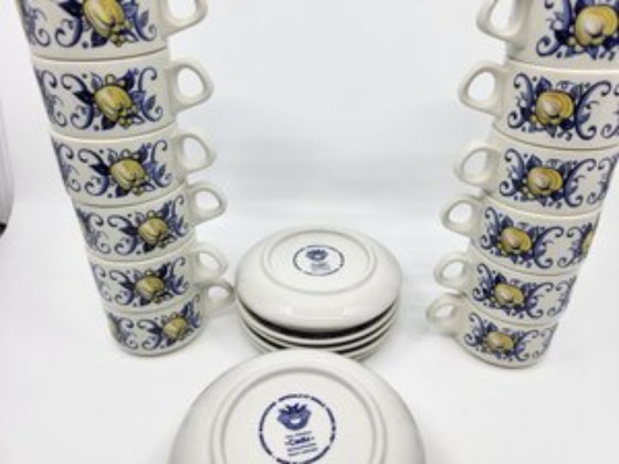 Image 1 of Set di tazze e piattini Villeroy e Boch Cadiz per Clacquesin Francia 1970 Set di 24