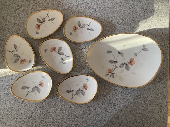 Image 1 of Set di stuzzichini "Uovo Biologico" di KPM Germania, metà del XX secolo - 7 pezzi