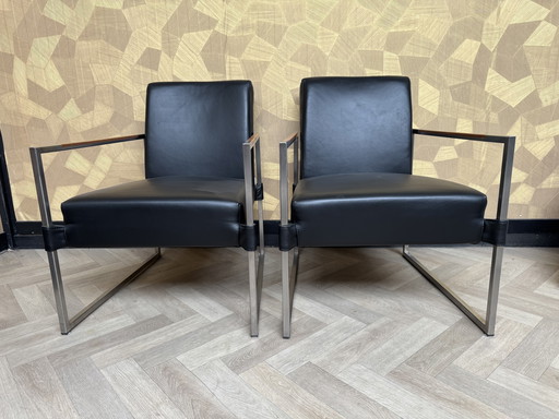 2x Bert Plantagie Gable Armchairs