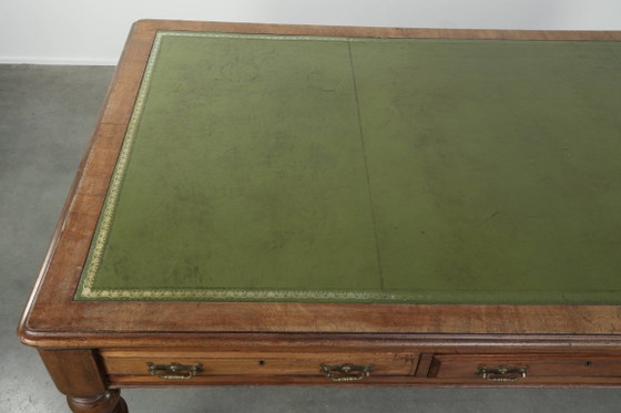 Image 1 of Escritorio/mesa auxiliar inglés antiguo original con ruedas del siglo XIX.